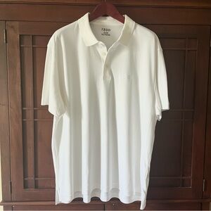 IZOD Short Sleeve White Polo Shirt XXL